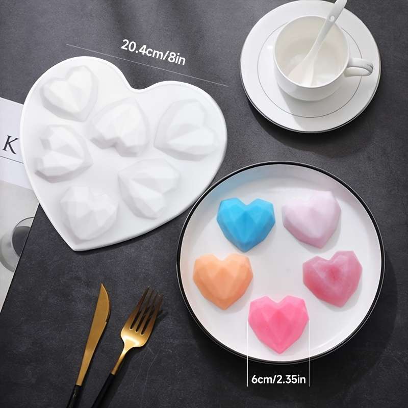 Suitable For Baking Molds Color 7Th Company Heart Shape  White