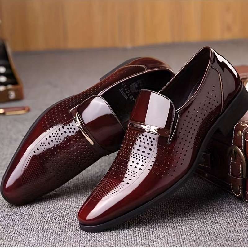 Mens Leather Shoes Color Black Sizeuk 7