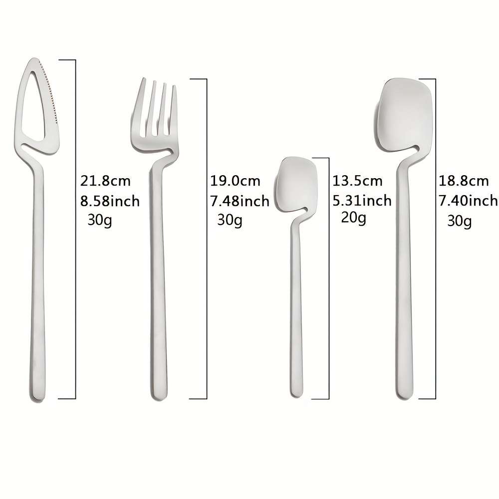 32pcs Stainless Steel Cutlery Set for 8 Matte Finish Includes Knife Fork Spoon Teaspoon