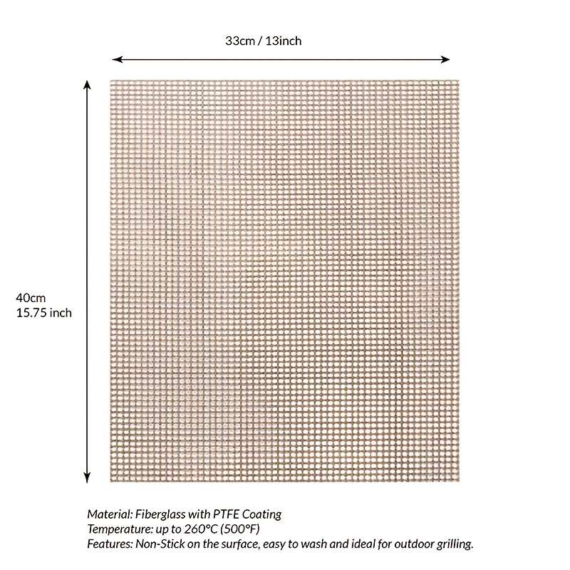 Grilling Net Color Brown Size 3Pcs 36Cm Round