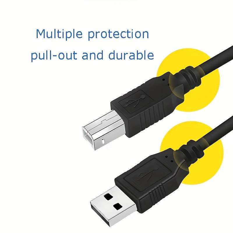 1pc 100cm USB Printer Cable USB A to B Cable 2.0 USB B Cable for High-Speed Printers Compati