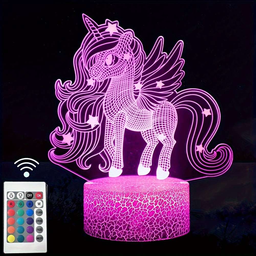 Night Light Style 7 Colors Black Background