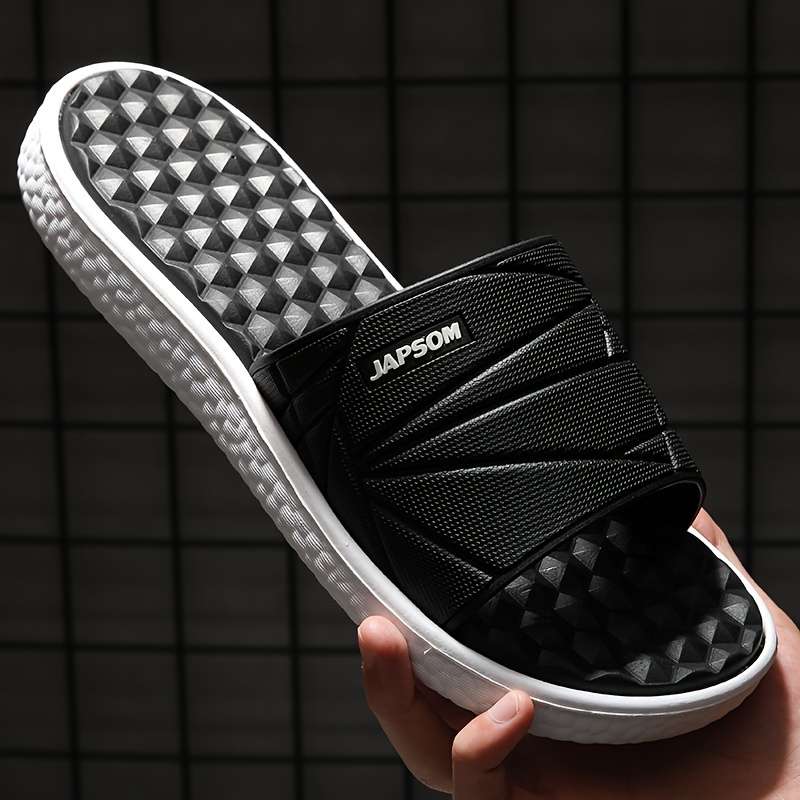 Men Slippers Summer Style Black Size Uk 7