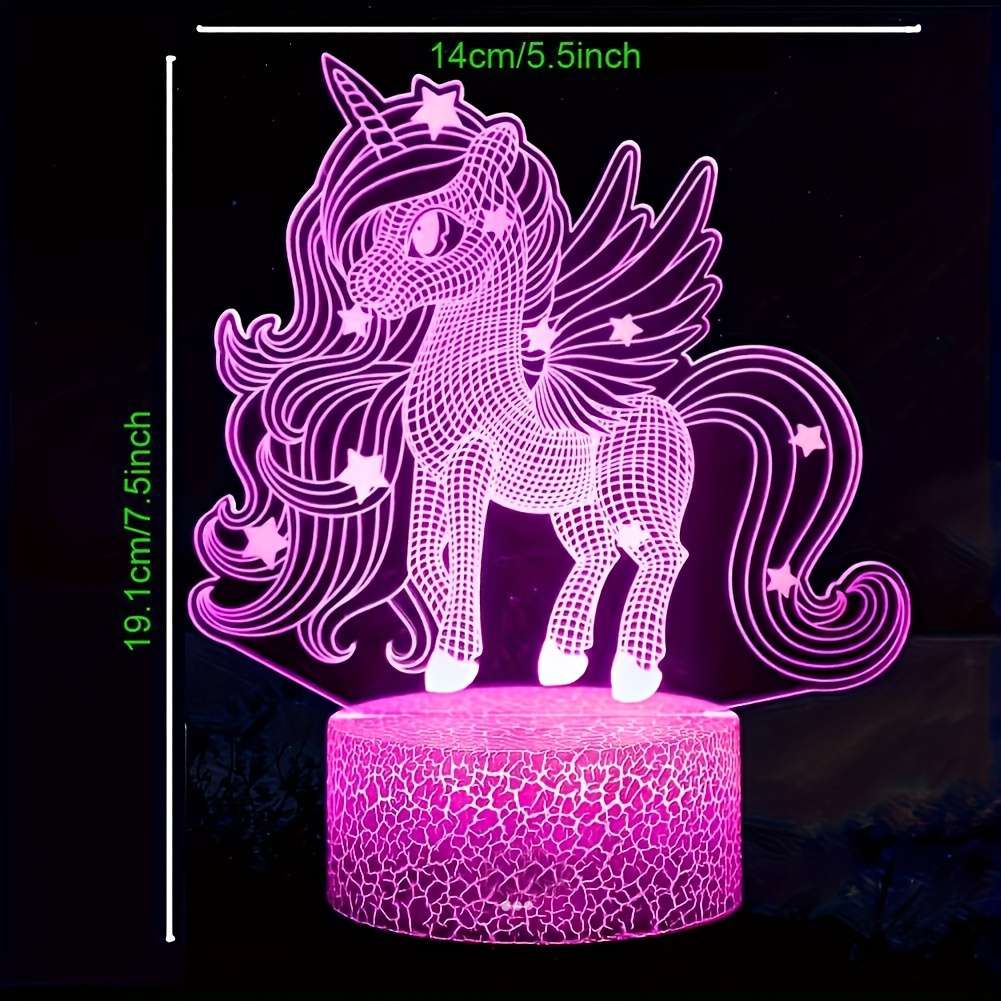 Night Light Style 7 Colors Black Background