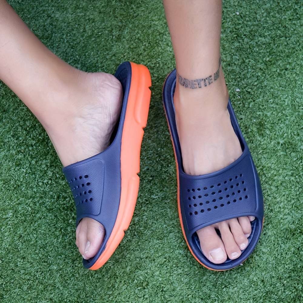 Men Slippers Summer Style Blue Size Uk 7