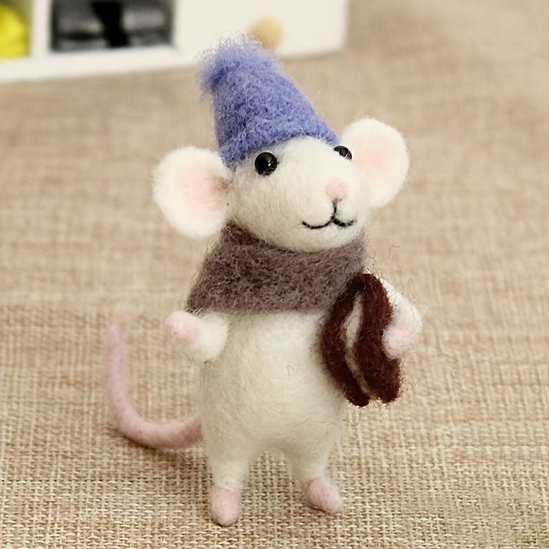 Plush Toyss Model Rat Wool Felt Material Kit