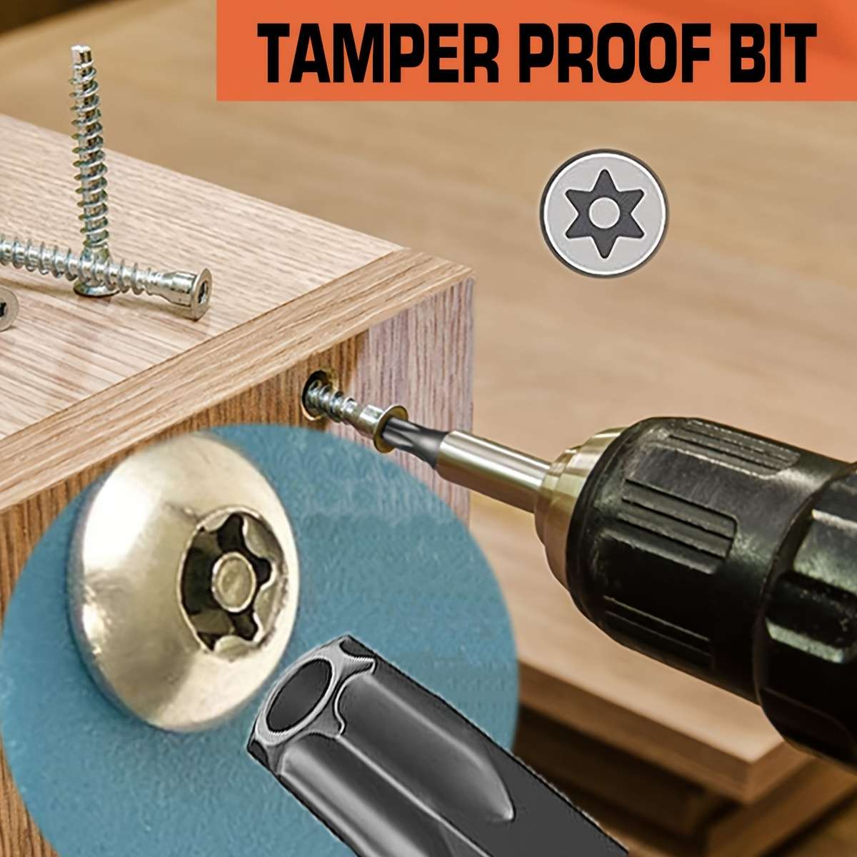 Screwdriver Bit Tool Set Items 12Pcs 25Mm Tamper Proof Bits