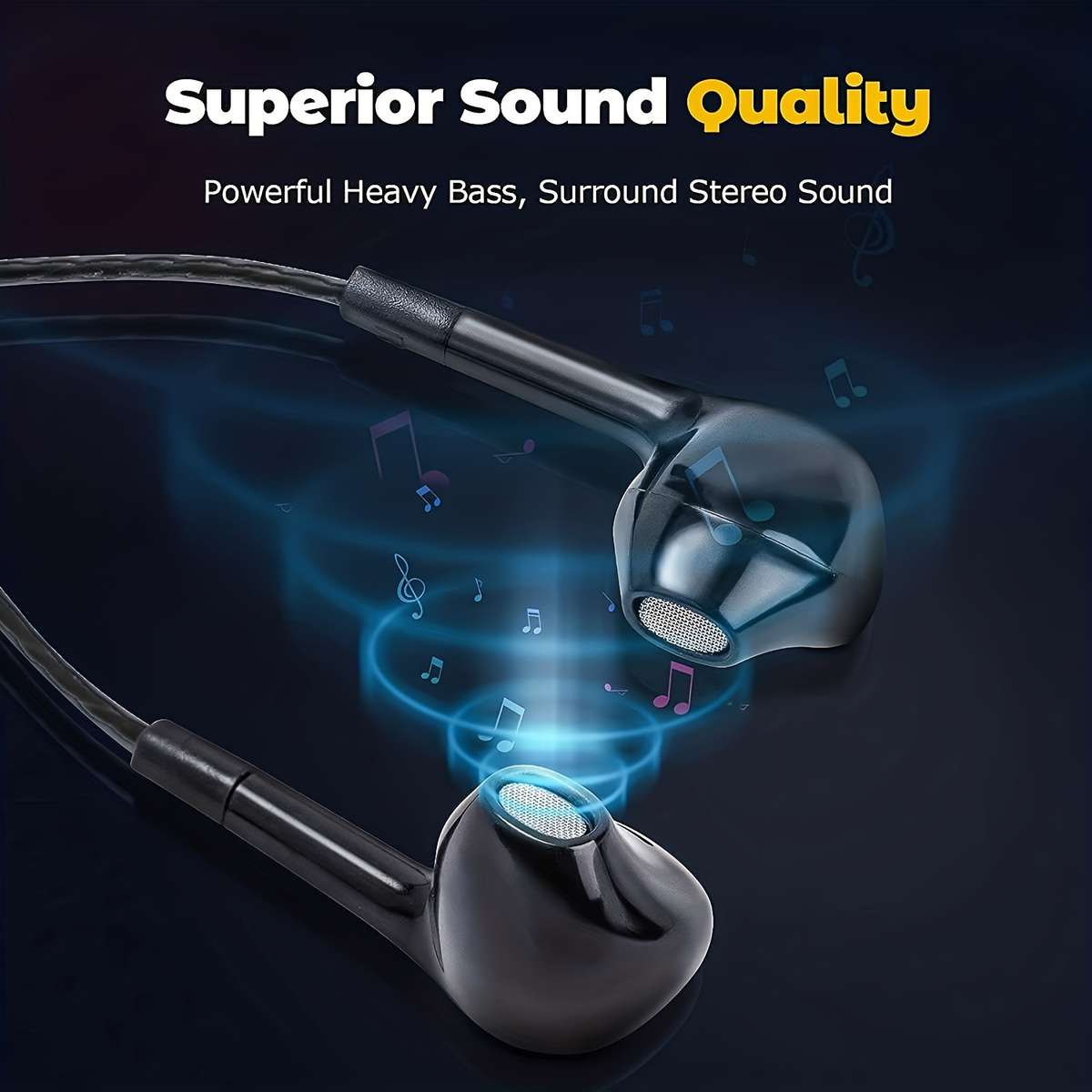 Wired Headphones Black