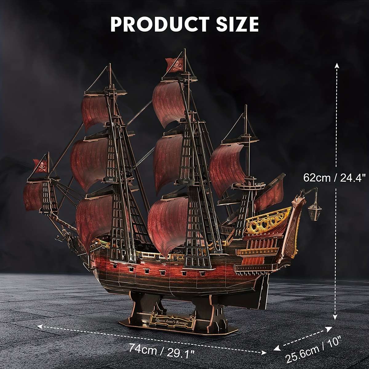 3D Jigsaw Puzzle Model Ship Items Red Queen Annes Revenge