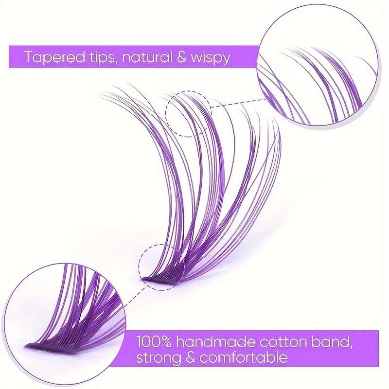 120 Clusters Colored False Eyelashes Model 120clusters A06