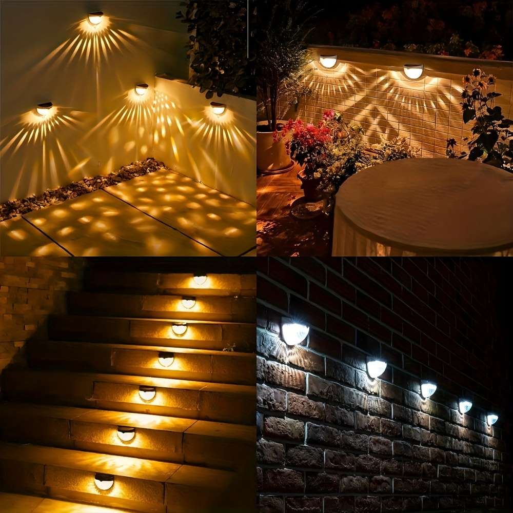 White Shell Warm Light 6pcs Outdoor Solar Light