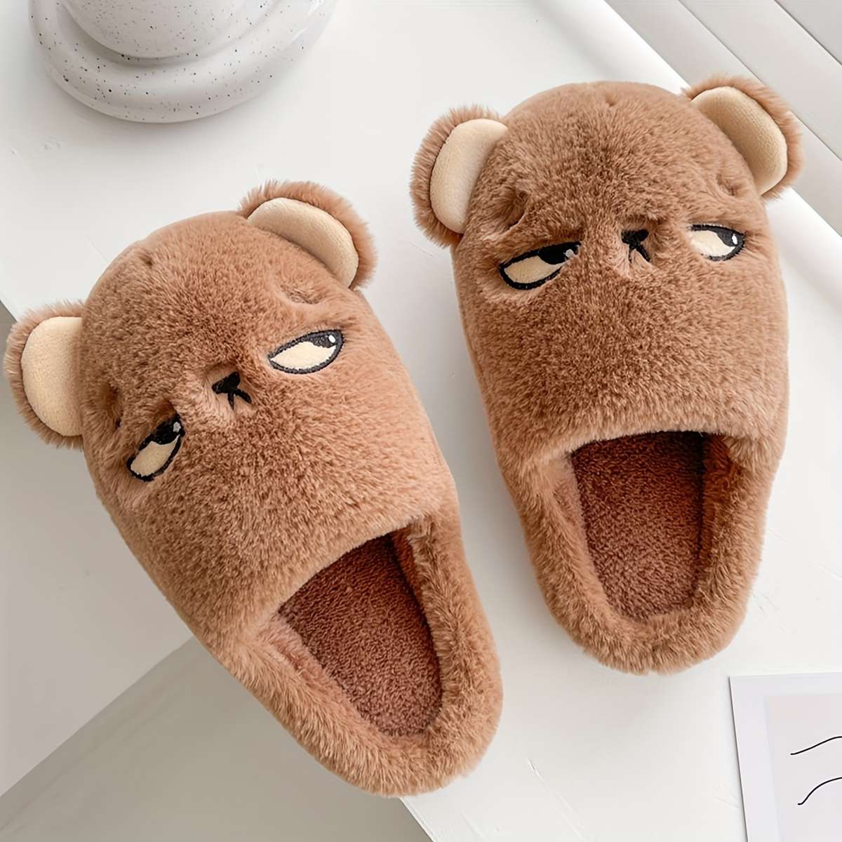 Cotton Slippers Color Coffee Color Sizeuk 9.5-10