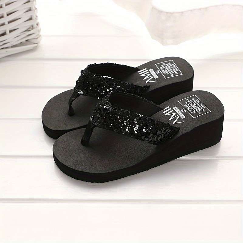 Ladies Summer Flip Flops Dark Brown Uk 6
