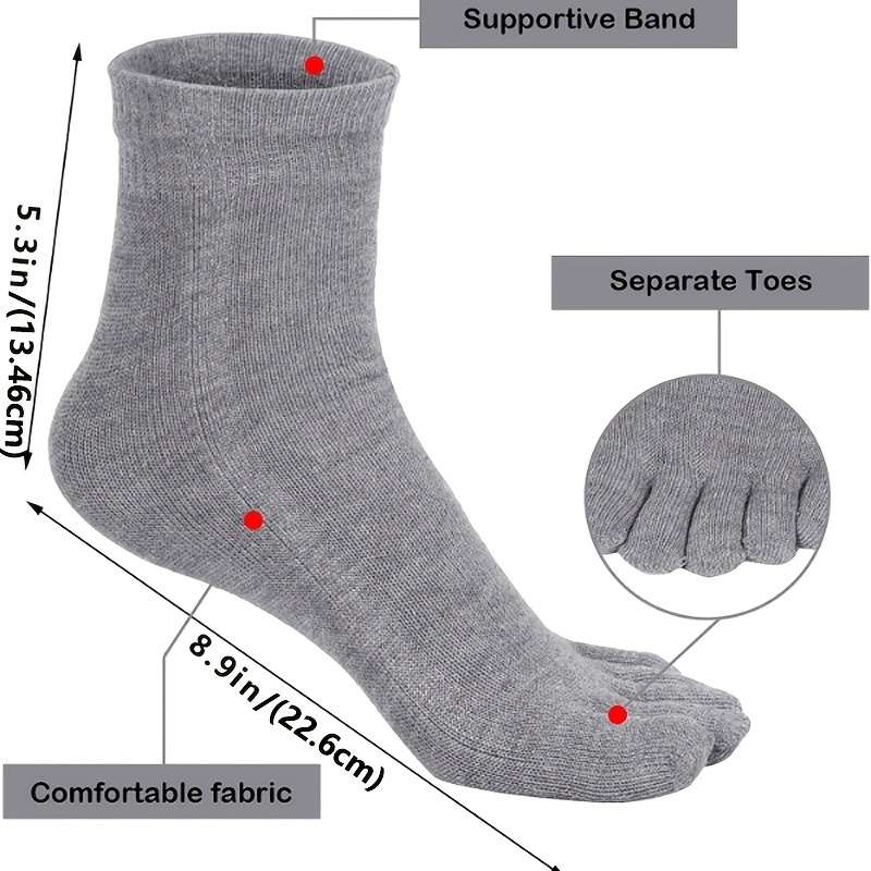 1 Pair Gray EU 38-44 US 6-10 Socks