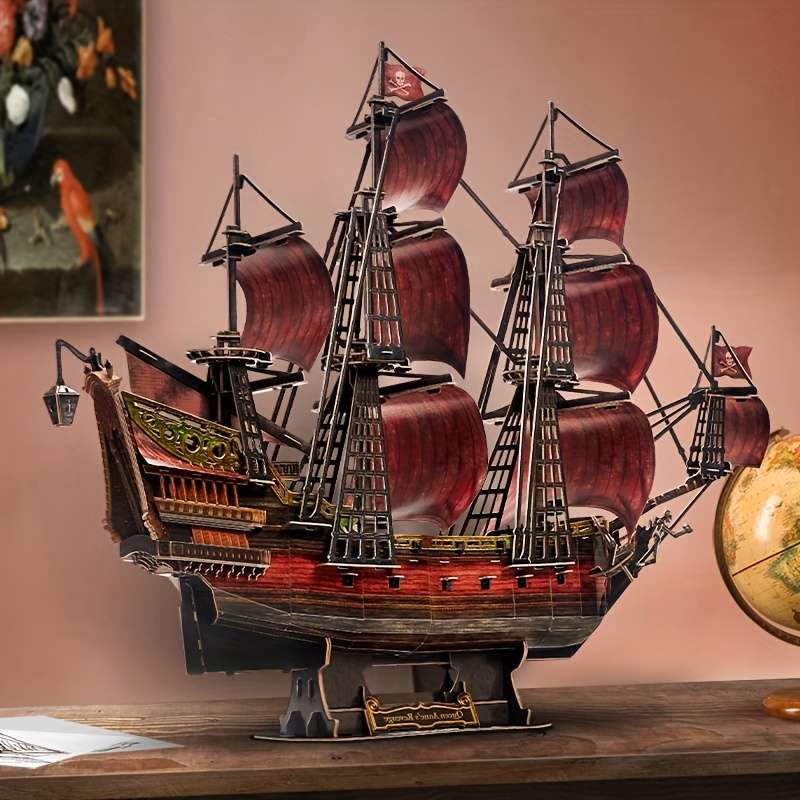 3D Jigsaw Puzzle Model Ship Items Red Queen Annes Revenge