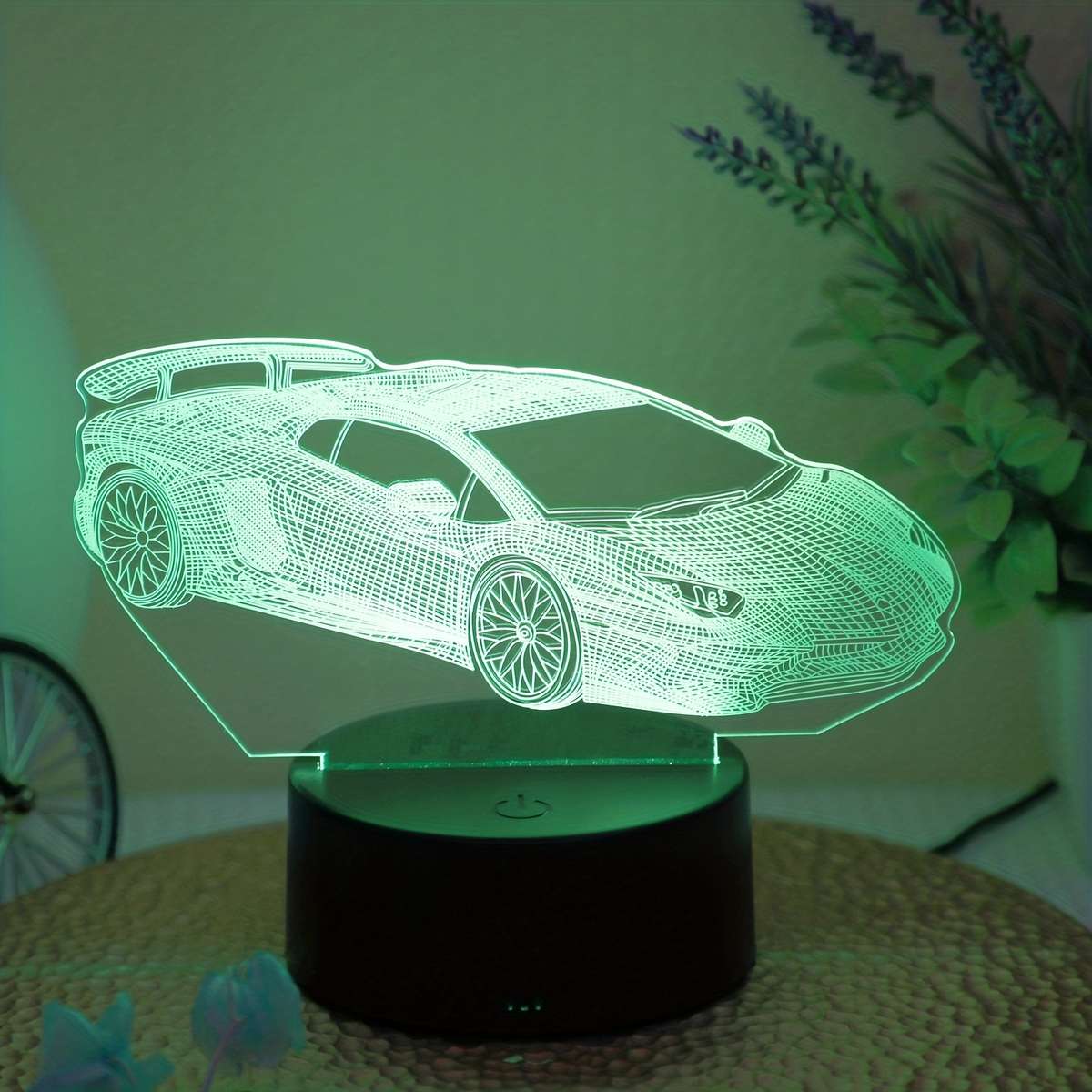 Night Light Style  Plugin Touch Sevencolor Cara 3D Night Light