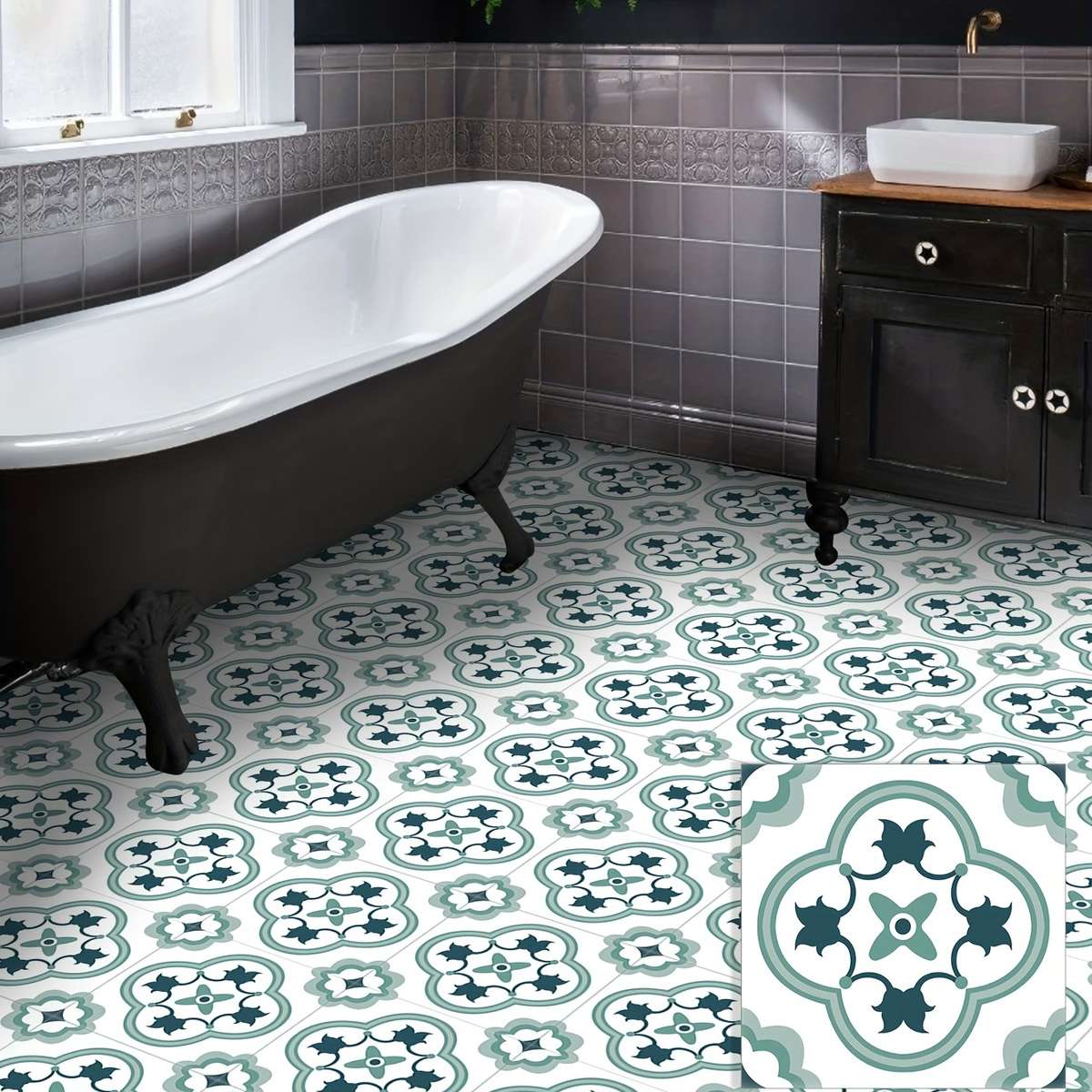 Floor Stickers Model Bds4T 242 Is 9Pcs Size 11.81X11.81Inch Is 30X30Cm
