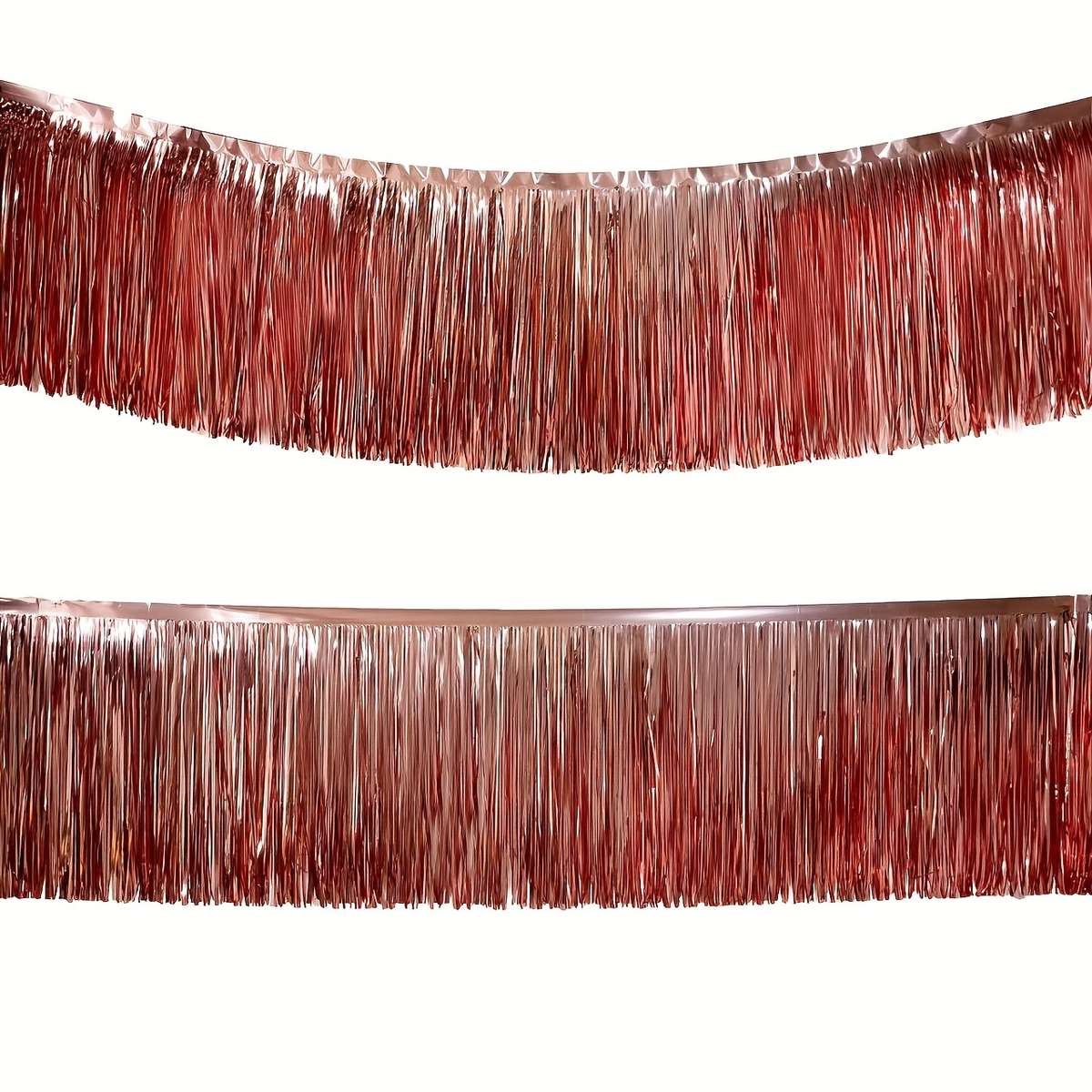 Handcrafted Charming Glossy Inch Fringe Backdrop Foil For Party Decoration 106Inch
