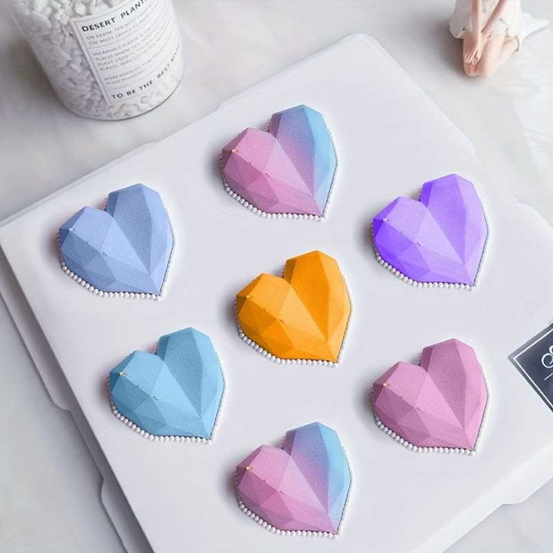 Suitable For Baking Molds Color 7Th Company Heart Shape  White