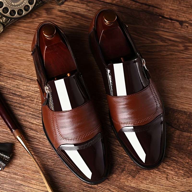 Mens Leather Shoes Color Light Brown1 Sizeuk 10
