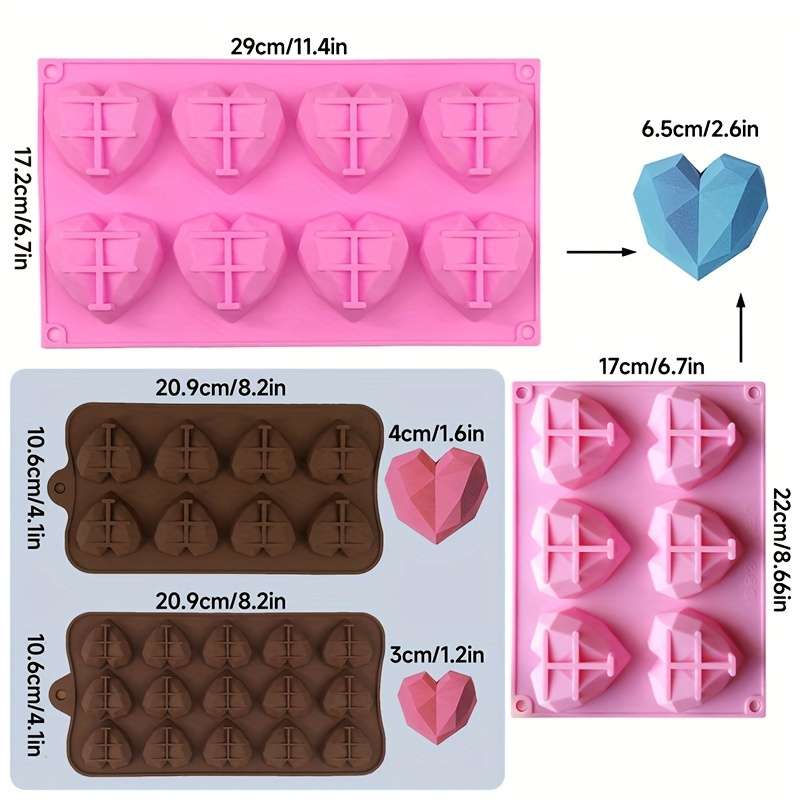Suitable For Baking Molds Color 7Th Company Heart Shape  White