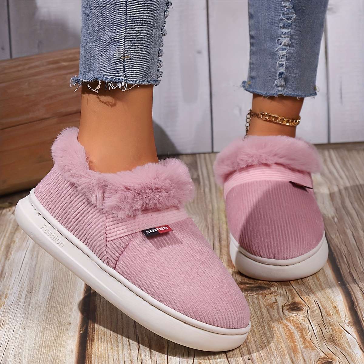 Cotton Slippers Color Grey Sizeuk 6.5-7