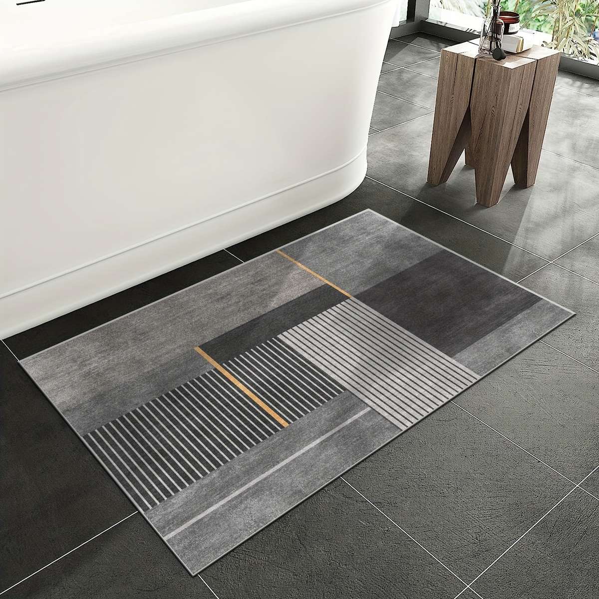 Floor Mats Size 40X60Cm Style Light Luxury Geometry