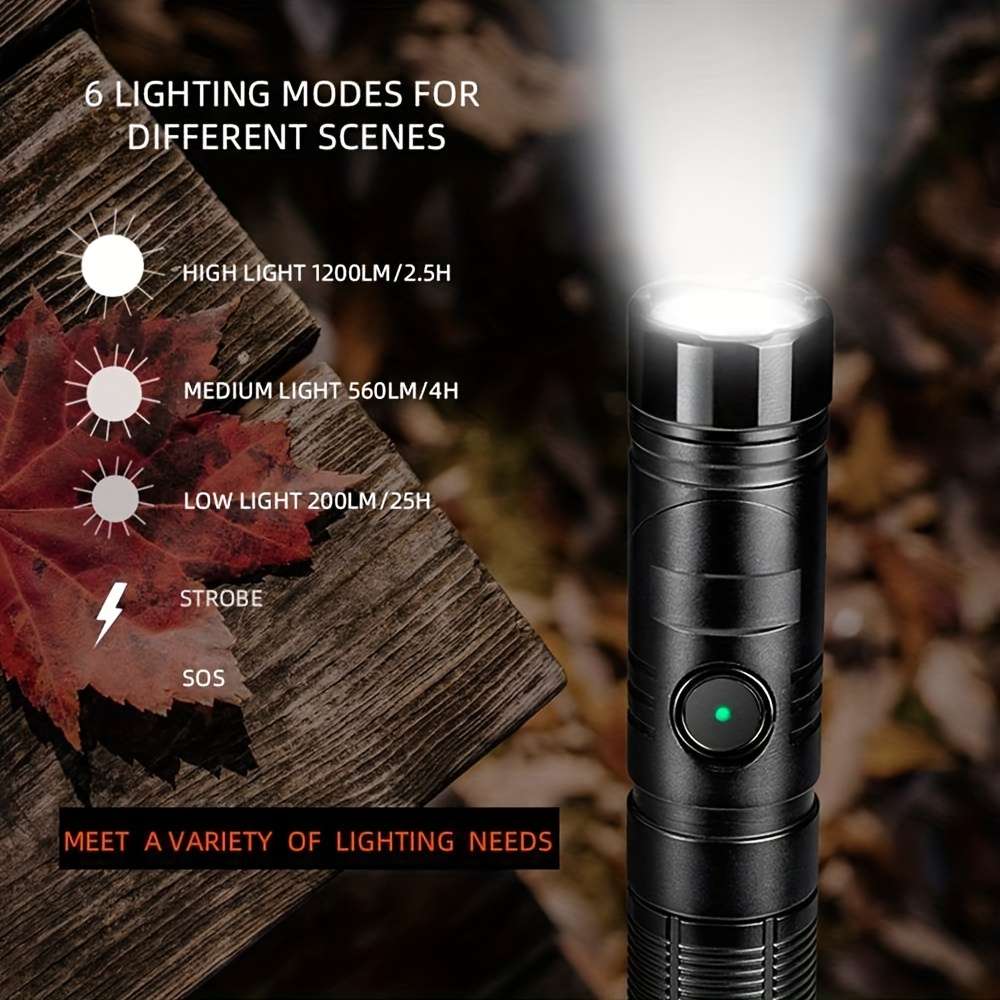 Flashlight Color Black Modelsst40 Led