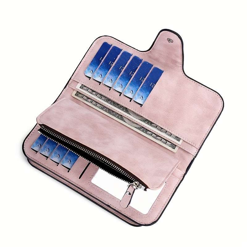 Retro Minimalist Short Walet Solid Color Clutch Credit Card Case Multi Card Slots Wallet