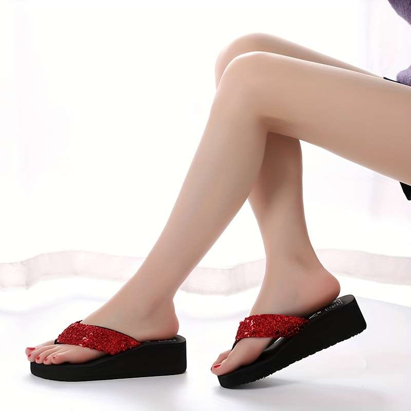 Ladies Summer Flip Flops Dark Brown Uk 6