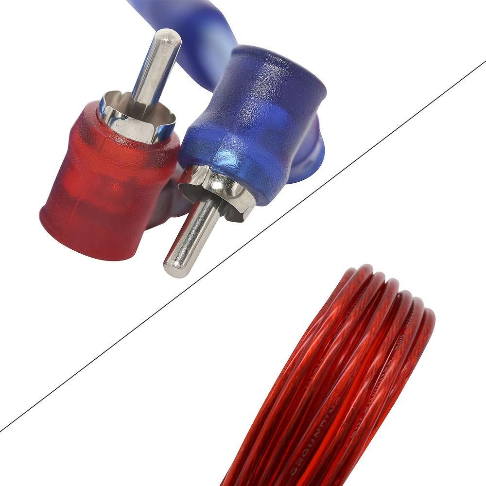 1pc 10GA Audio Rca Cables Car Audio Cable Installation Kit