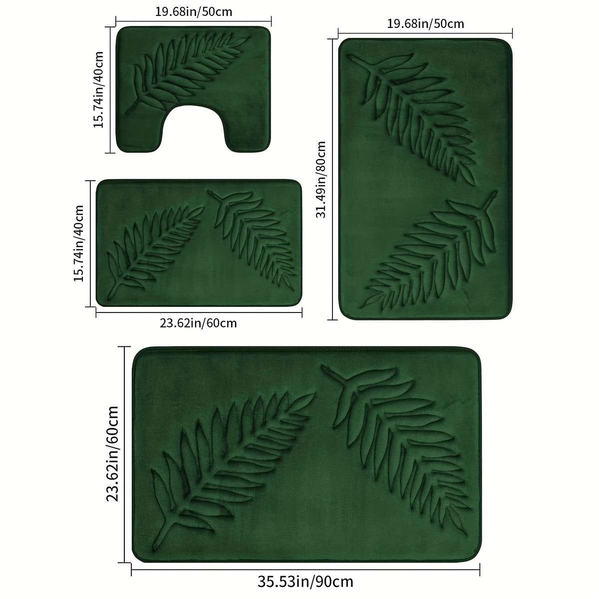 Floor Mats Color Green Size 39.98X59.99Cm