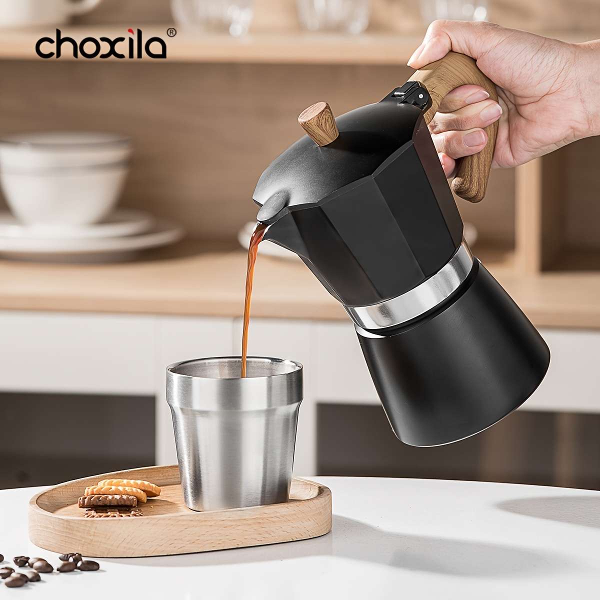 Coffee Machine Model 3 Cups Moka Pot Gift Set