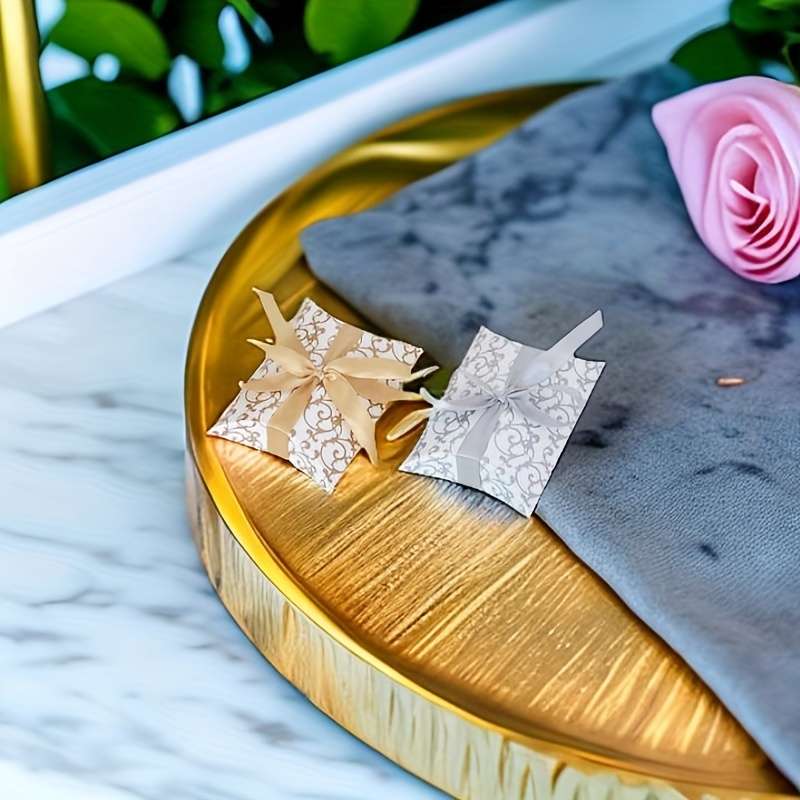 Christmas Gift Boxes Color 10Pcs -5 Golden  ADD 5 Silvery