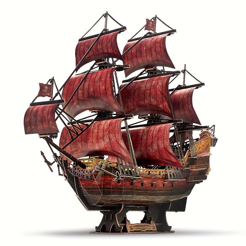3D Jigsaw Puzzle Model Ship Items Red Queen Annes Revenge