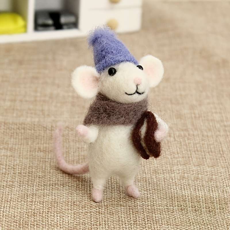 Plush Toyss Model Rat Wool Felt Material Kit