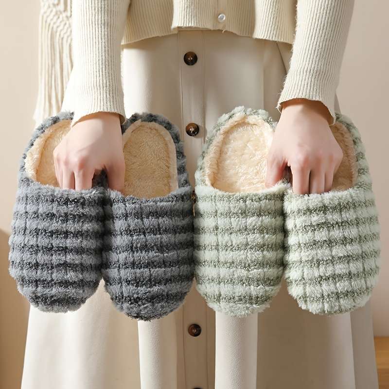 Cotton Slippers Color Grey Sizeuk 6.5-7