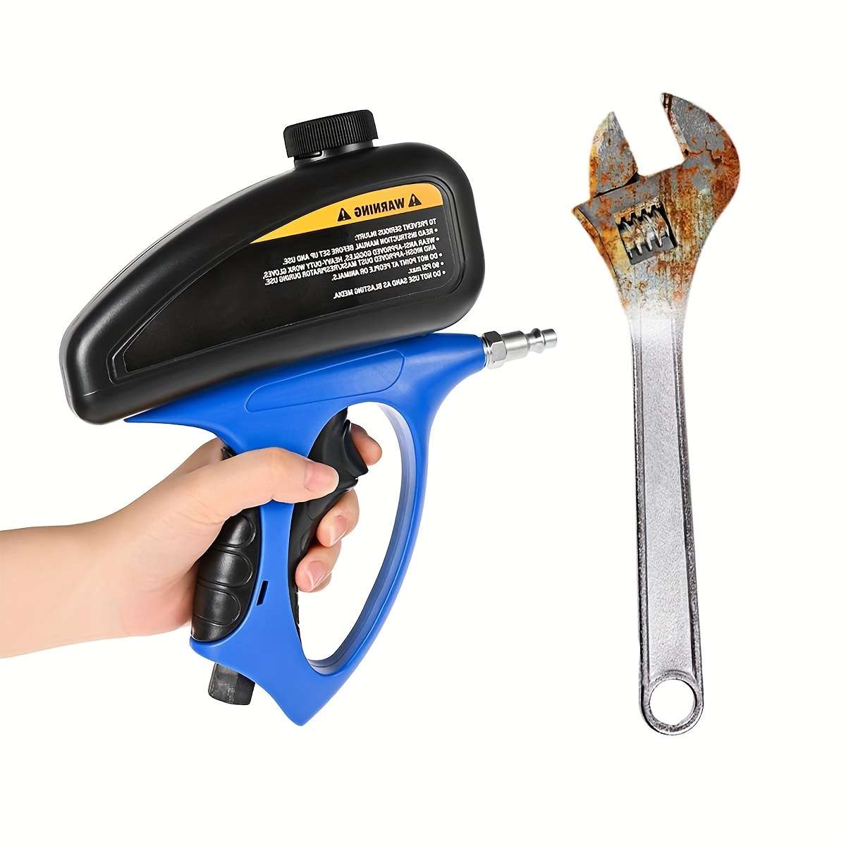 Blue Pneumatic Small Nozzle Sandblasting Machine