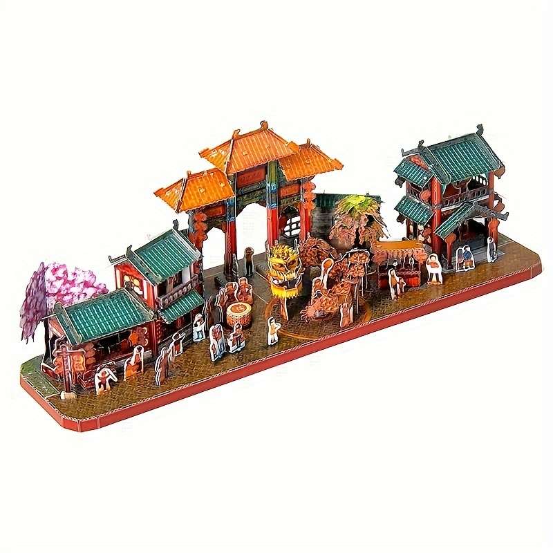 Building Toy Architectural Model Toy Set Items Paris Street Scene