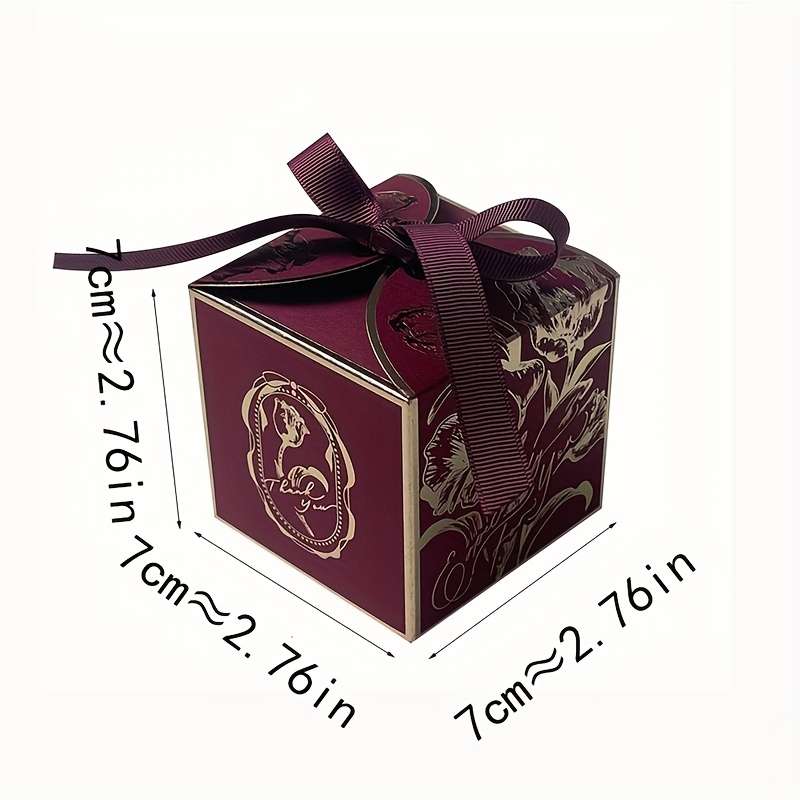 Christmas Gift Boxes Color Beige Size 7X 7X 7Cm