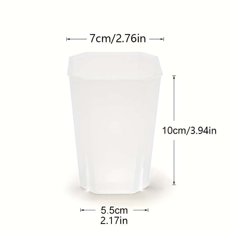 Flowerpot Color Transparent Size7Cm 3Pcs