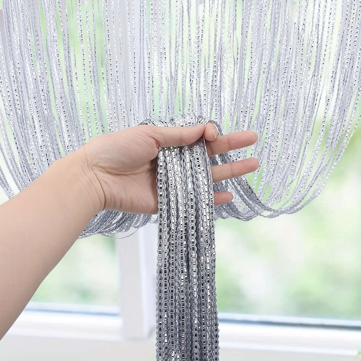 Door Curtain Color Silvery