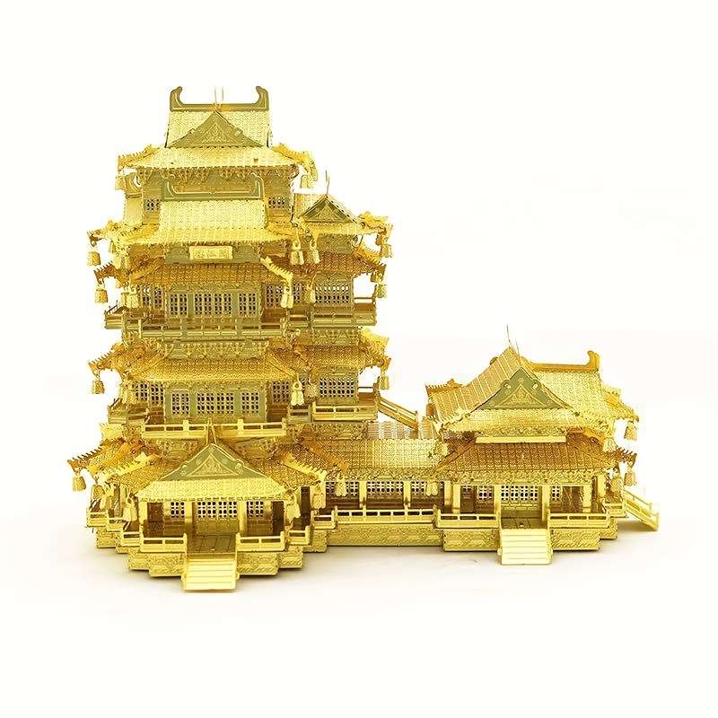 3D Building Model Puzzle Set Style Yuejiang Tower