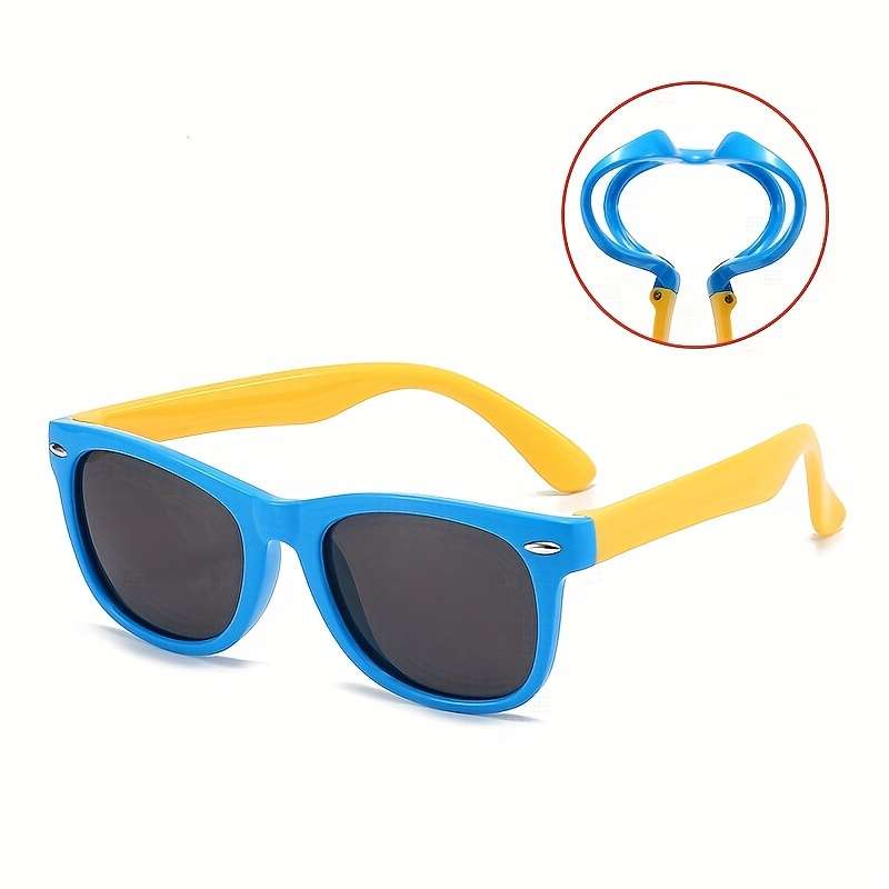 Kids Glasses Color Orange Frame White Legs