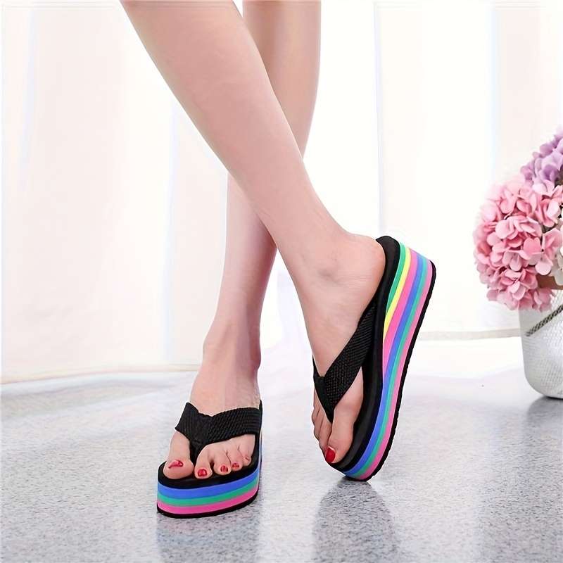 Ladies Summer Flip Flops Black Uk 7