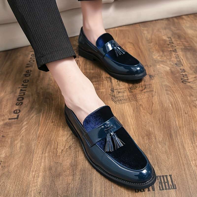 Mens Leather Shoes Color 2699 Blue Sizeuk 7