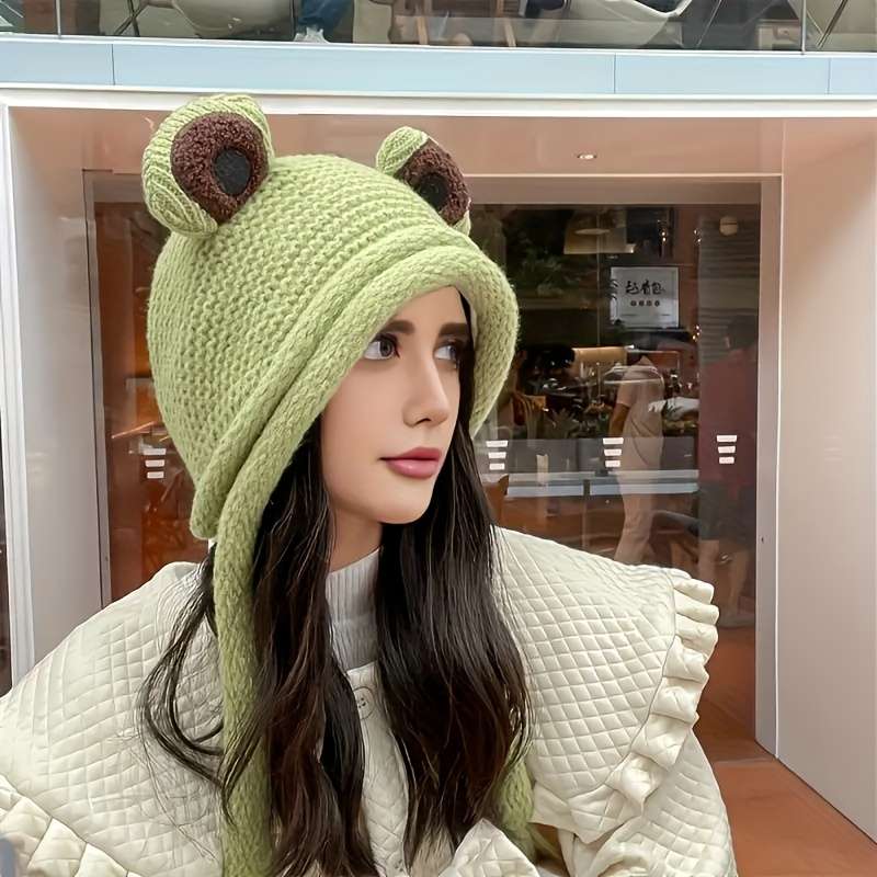 Winter Hat Color Frog Green