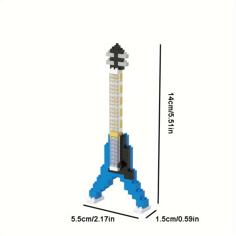3D Puzzle Musical Instrument Model Style Red Guitar