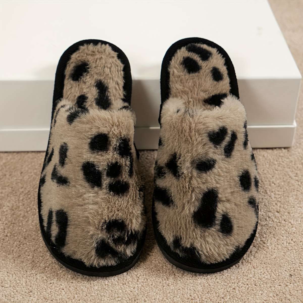 Cotton Slippers Color Black Sizeuk 6.5-7