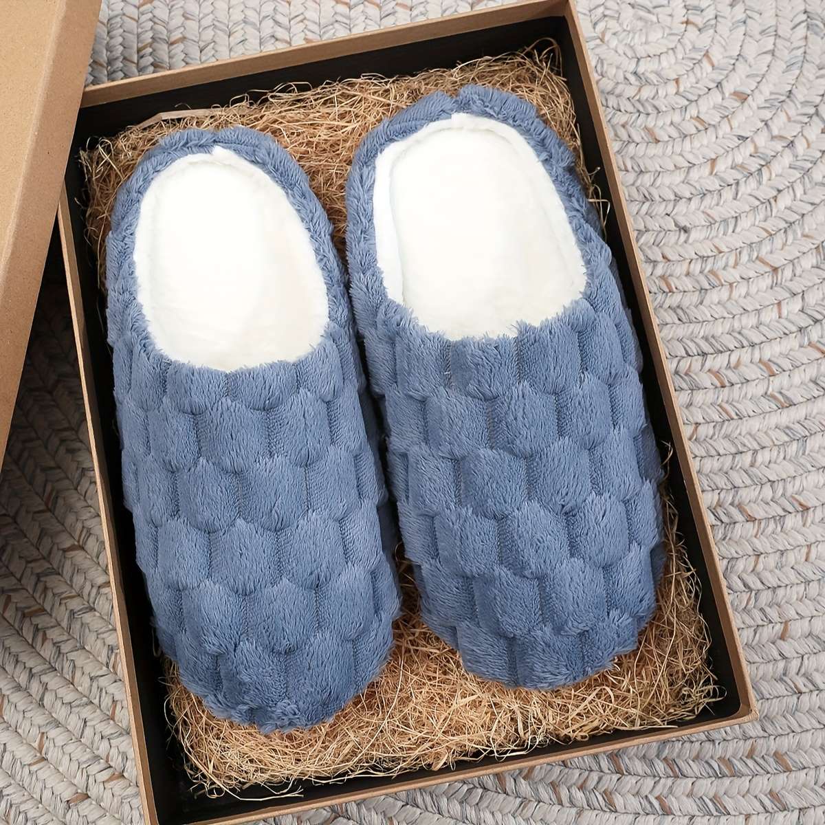 Cotton Slippers Color Grey Sizeuk 6.5-7